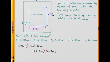 TSA 2016 Section 1 - Q30 - MLP - flysheet margin width - Worked Solution
