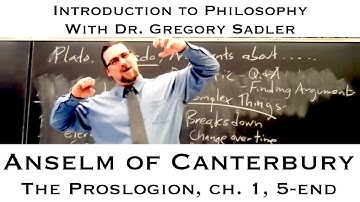 Anselm of Canterbury. Proslogion, ch. 1, 5-end  - Introduction to Philosophy