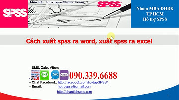 Cách xuất spss ra word, xuất spss ra excel