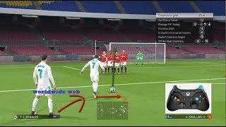 Advanced Free Kick tutorial + Panenka Penalty  (Set Piece Tutorial)- PES 2018 screenshot 4