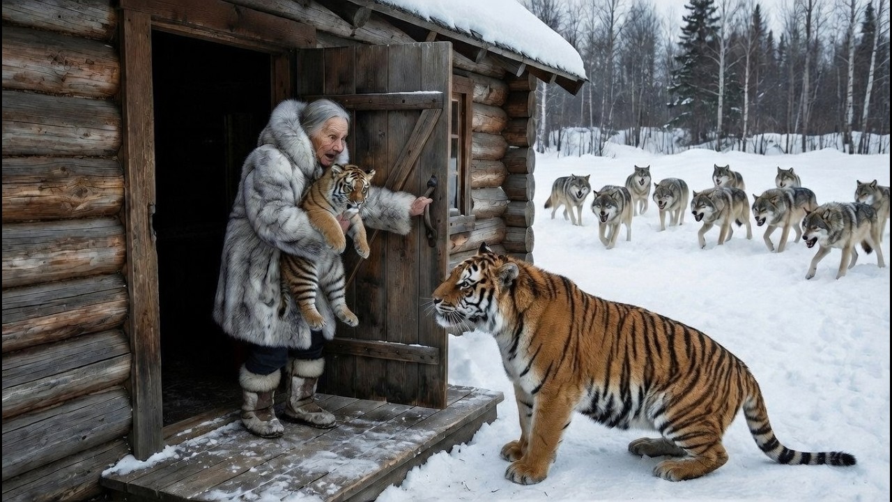 In the brutal -71°C cold of Siberia, she rescued a mother tiger and cub from wolves… The ending?