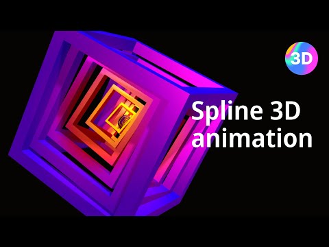 Tesseract Rotation Animation 3D Spline Tutorial Video