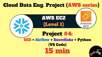 PROJECT 4 - AWS End-To-End Data Engineering in 15 min | EC2 - Snowflake - Airflow - VS Code