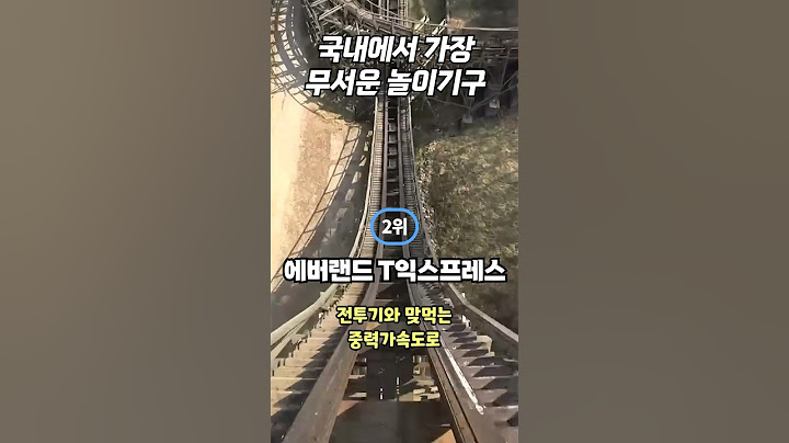 국내에서 가장 무서운 놀이기구 Top 5