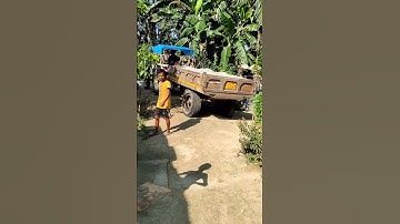 Unloading sand & unboxing #shortsvideo #tractor #status