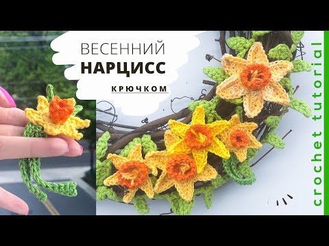 Видео как связать нарцисс крючком