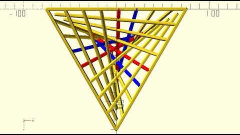 String tetrahedron openscad animation