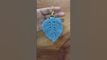 macrame leaf keychain. #macrame #macrametutorial #art