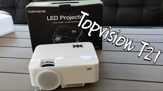 TOPVISION Mini Projector with Screen Mirroring, 7000 Lumens Home Theater Projector Full HD 1080P ...