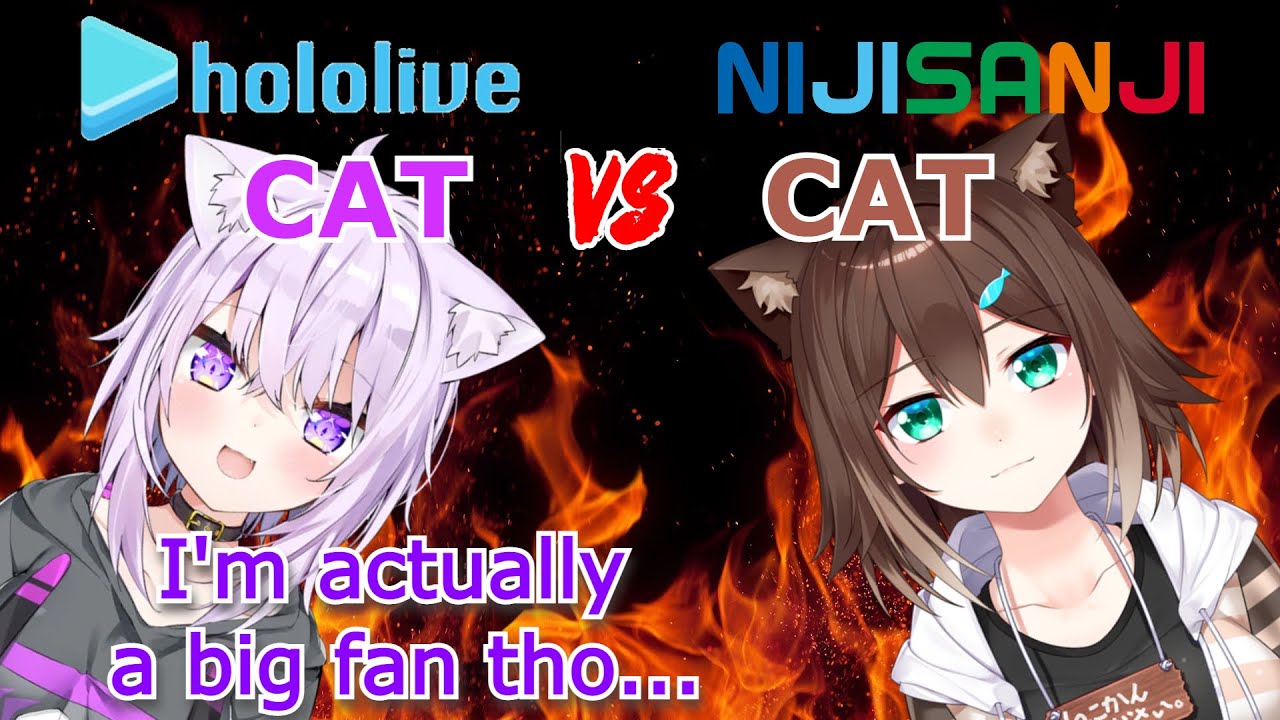 Noraneko from Nijisanji Saw Okayu as a Rival Because She's Also a Cat But From Hololive [Eng Sub]