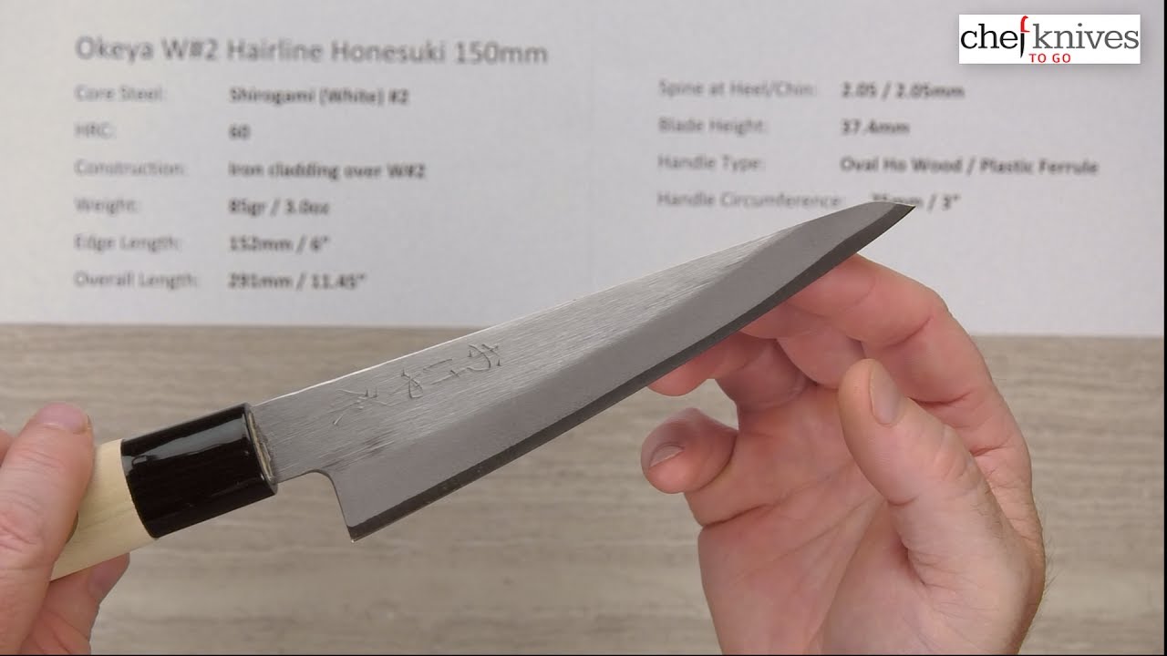 Okeya White #2 Hairline Honesuki 150mm