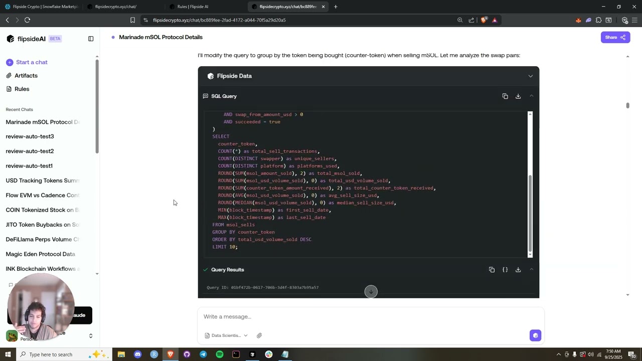 Unlocking the Chain: Deep Dive on Marinade mSOL w/ FlipsideAI
