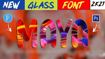 How To Make New Color Style Glass Font In Ps Touch & Pixellab | Stylish Glass Font | Zarraq Creation