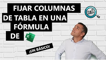 Fijar columnas  y filas de tabla en una fórmula de Excel