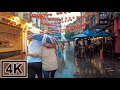 Thunderstorm in London ⚡ China Town & Soho Walk in HEAVY RAIN ⛈️ | 4K 3D Sound 🎧