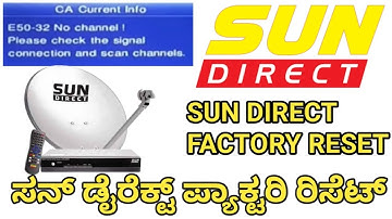 Sundirect E50-32 Error Solution Fix No Channel Error with Factory Reset