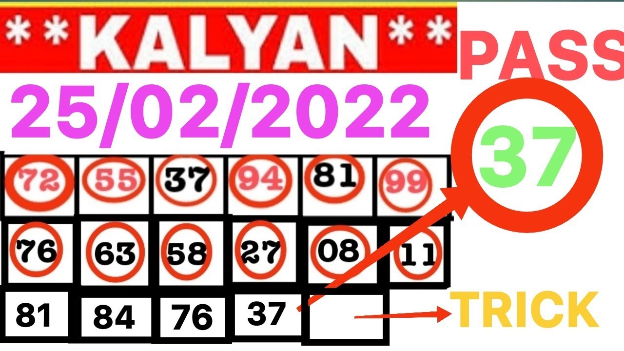 Matka Guessing 25.02.2022 Kalyan Open To Close Fix Game