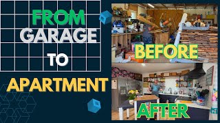 "Garage to Apartment Conversion Under $15K |  DIY Renovation & Small Space Living Transformation"