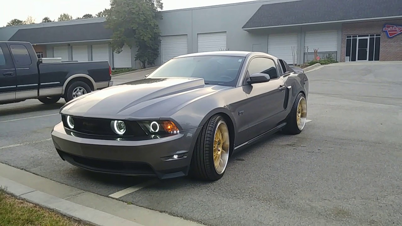 2010 mustang gt cammed pypes full exhaust. Ford racing intake. Str