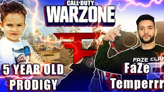 FaZe Clan OWNER Temperrr and 5 Year Old GOAT Play WARZONE - Call of Duty