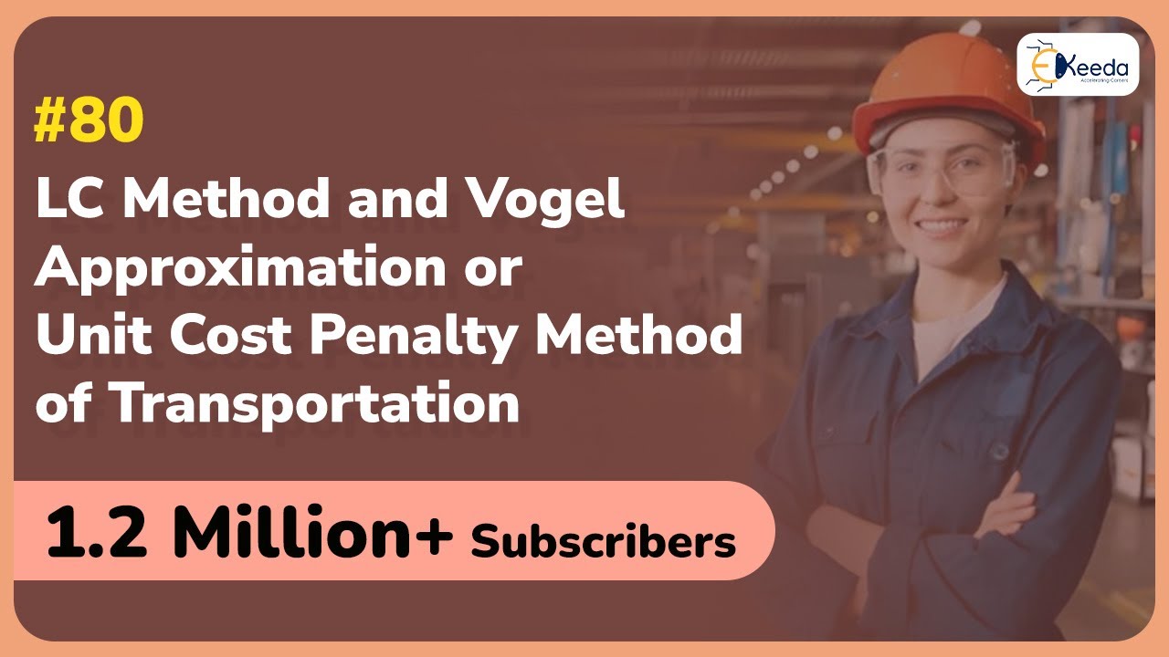 Least Cost Method & Vogel Approximation or Unit Cost Penalty Method of Transportation GATE IE