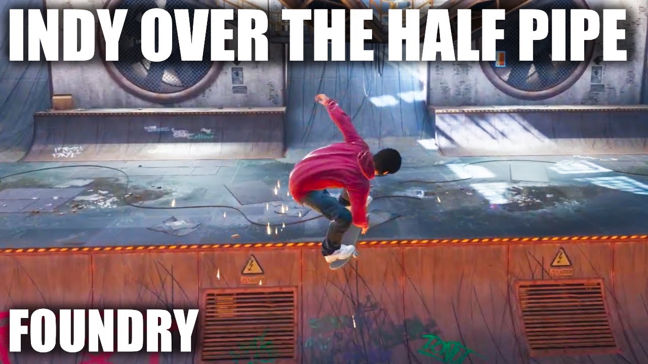 How to Indy Over the Half Pipe in the Foundry - Tony Hawk's Pro Skater 3 + 4