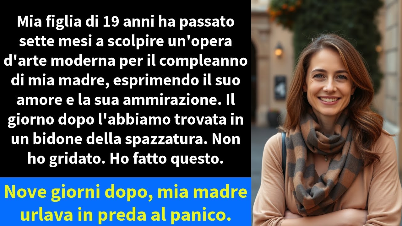 Mia figlia di 19 anni ha passato sette mesi a scolpire un'opera d'arte moderna per il compleanno di