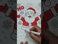 Ho Ho Ho! Santa Claus Coloring Page. #asmr #drawing #easydrawing #coloringforkids #usa