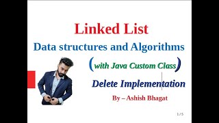 Data Structure and Algorithms: Delete item from Linked List | in Java Programming in Depth #4