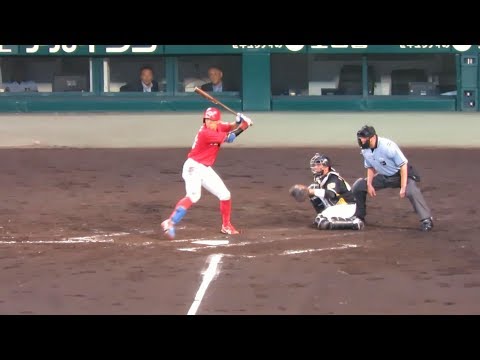 H29.07.17　３回表　２死満塁　安部　三振　追加点ならず　広島×阪神　甲子園