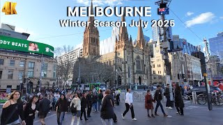Experience Melbourne Australia in Winter July 2025 4K Video
