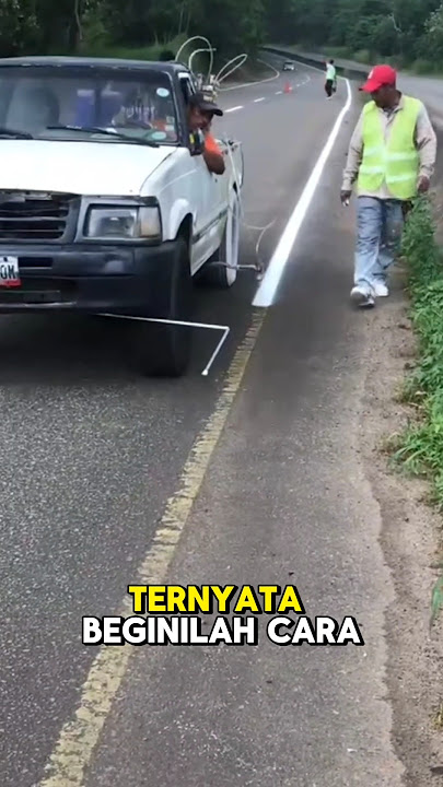 membuat garis pada aspal #shortvideo