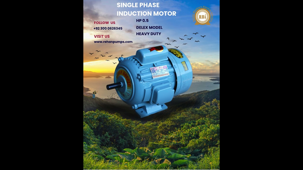 Single phase induction motorHP 0.5Delex model Heavy Duty Follow For More www.rehanpumps.com
