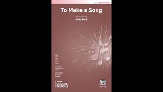 To Make a Song (SATB), by Andy Beck
For more information, or to purchase, go to https://bit.ly/4w571CU
To Make a Song
Words and music by Andy Beck
Item: 00-52326
Voicing: SATB
Alfred Choral Designs
Available: SATB, SAB, 2-Part
A rock-infused beat and some high-velocity harmonies drive this joyful celebration of our art music! What does it take to make a song? A spark of joyfulness . . . a twinkle in the eye . . . love . . . laughter . . . hope . . . healing, and so much more. Its a dazzling opener, a grand finale, and a perfect concert theme. Combine any of the no-fuss voicings for a full-school panorama, festival choir, or powerhouse pyramid performance.
Subscribe to Alfred Musics Choral Channel: https://youtube.com/alfredmusicchoral
Like Us on Facebook: https://www.facebook.com/alfredmusicpublishing/
Follow Us on Instagram: @alfred_music
Tweet Us at: @alfredmusic
Since 1922, Alfred Music has been dedicated to helping people learn, teach, and play music. Alfred Music currently has over 150,000 active titles, representing a wide range of well-known publications. Learn more at www.alfred.com. To Make a Song (SATB), by Andy Beck