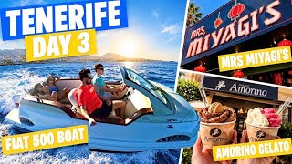 TENERIFE DAY 3 | Fiat 500 Boat, Mrs Miyagi’s Chinese & Amorino Gelato