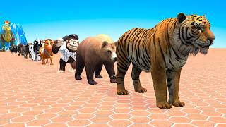 Best Long Slide Game With Cow Elephant Gorilla Hippopotamus Tiger 3d Animal Game Funny 3d Animals screenshot 3