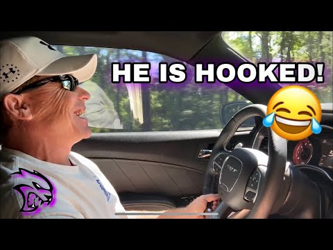 HIS FIRST TIME DRIVING A HELLCAT!