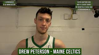 Information Drew Peterson career high 33 points for Maine Celtics in 121-114 win over Raptors 905 Guide