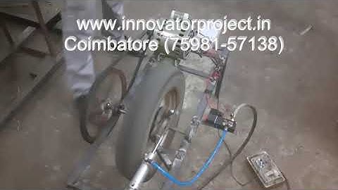 Intelligent braking system / IR sensor based automatic braking system for 4 wheeler project chennai