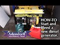 HOW-TO Starting and bleeding a new diesel generator