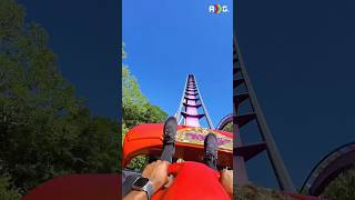 Apollo’s Chariot gives INSANE FLOATER AIRTIME on a hot day! #rollercoaster #themepark #shorts