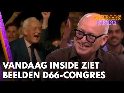 Vandaag Inside-tafel ziet beelden van afsluiting D66-congres: 'Dat zijn gedrogeerde bejaarden'