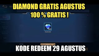 CARA MENDAPATKAN 170 DIAMOND MOBILE LEGEND GRATIS - PENGUMUMAN GIVE AWAY - KODE REDEEM ML 29 AGUSTUS