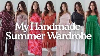 Trying on my ENTIRE handmade summer wardrobe! Me-made outfits, fabric inspiration & sewing patterns