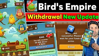 Birds Empire Telegram Bot Withdrawal Real Or Fake  New Legit Earning App 2025 Review birdsempire