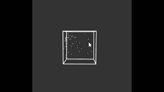 Interactive Particle System in a 3D Cube with Gravitational Attraction to Mouse