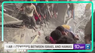 Israel Bombards Gaza In Retaliation For Hamas Attack