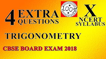 Important Questions for Class 10 maths trigonometry Extra questions