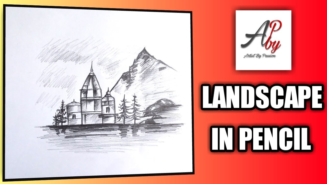 LANDSCAPE IN PENCIL - YouTube