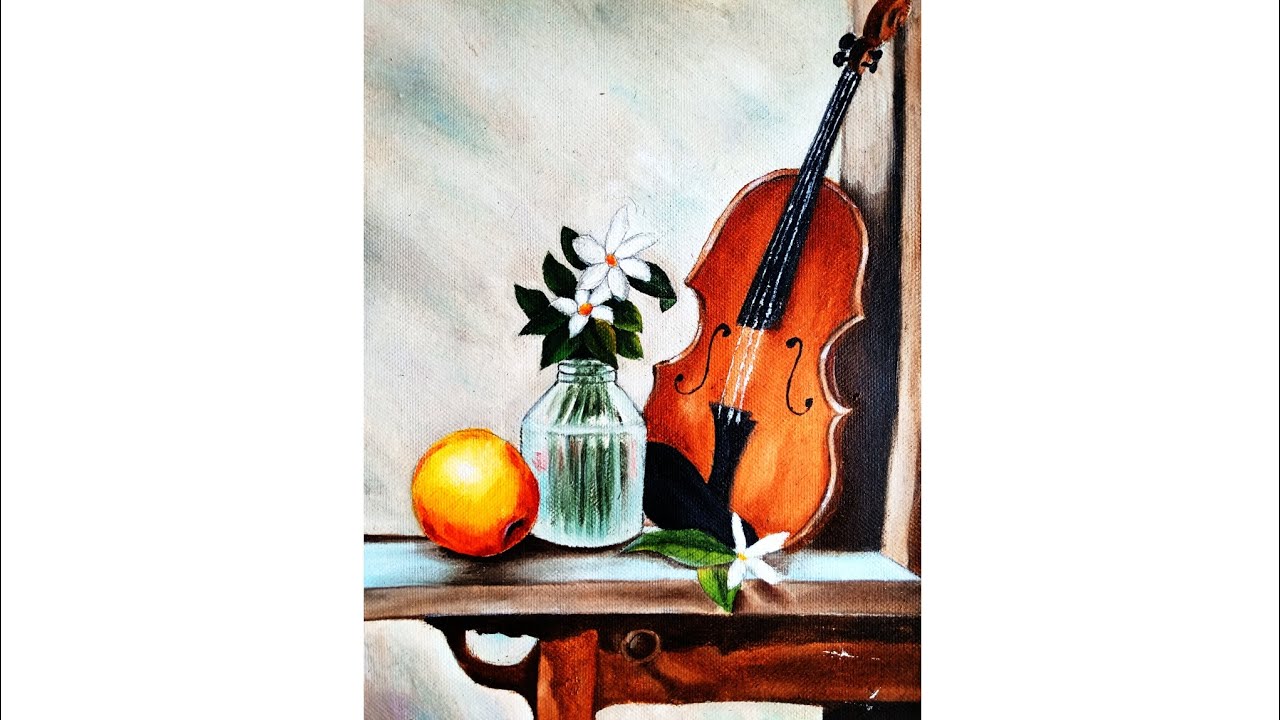 How to paint still life with acrylic step by step #art #trending # ...